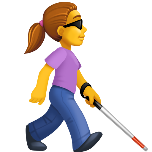 Woman with White Cane Facing Right, the design in this release