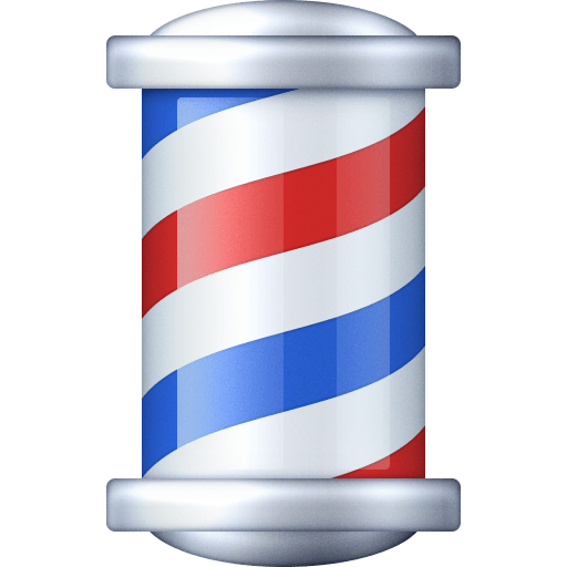 barber pole as rendered by Facebook