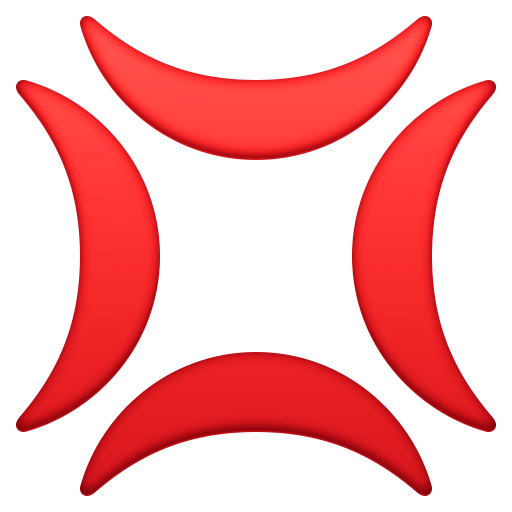 anger symbol as rendered by Facebook