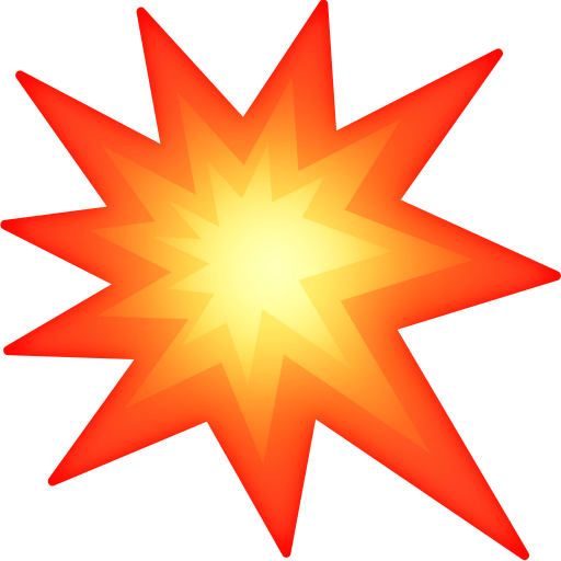 explosion as rendered by Facebook
