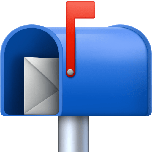 open mailbox with raised flag as rendered by Facebook