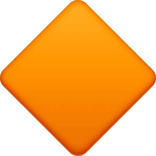 large orange diamond as rendered by Facebook