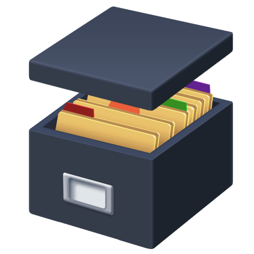 card file box as rendered by Facebook