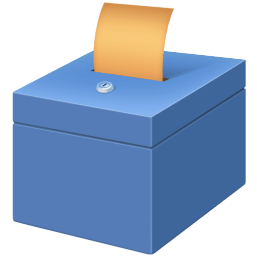 ballot box with ballot as rendered by Facebook