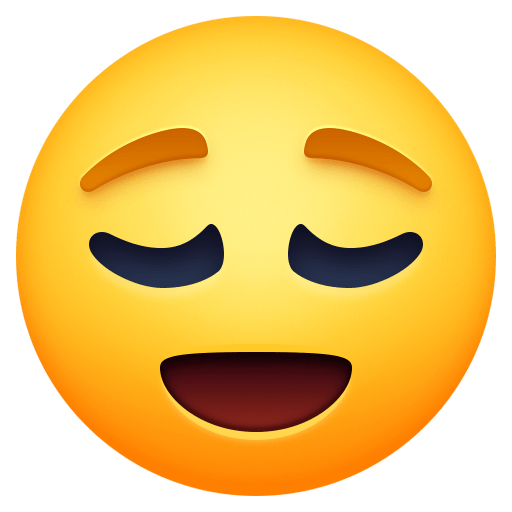ほっとした顔 as rendered by Facebook