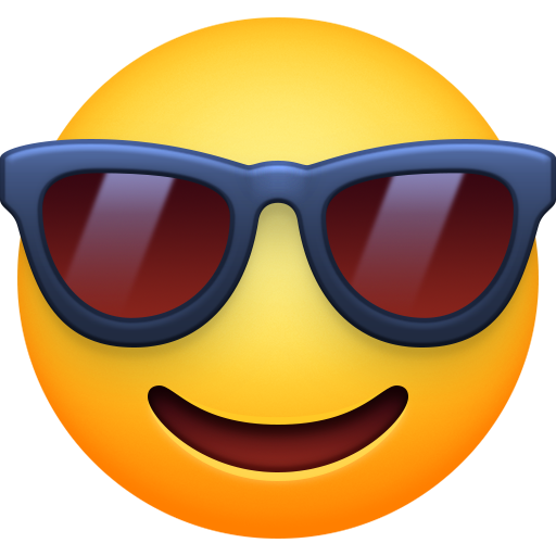 Smiling Face with Sunglasses, the design in this release