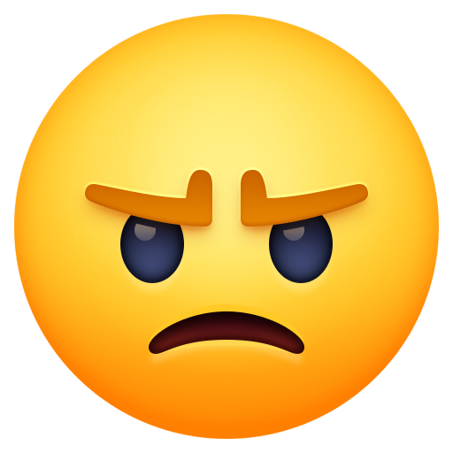 visage en colère as rendered by Facebook