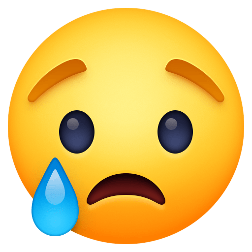 weinendes Gesicht as rendered by Facebook
