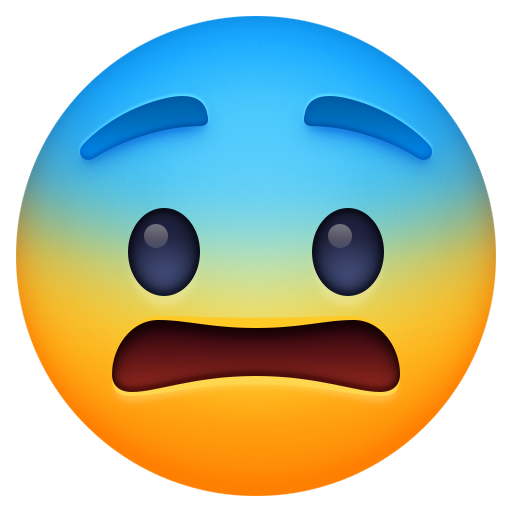 faccina impaurita as rendered by Facebook