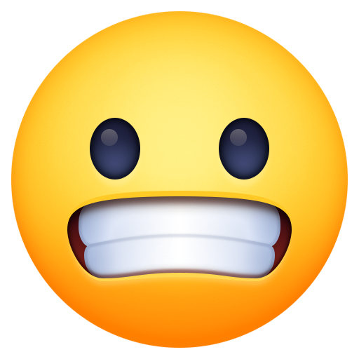Grimassen schneidendes Gesicht as rendered by Facebook