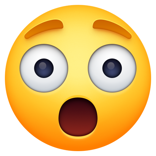 erstauntes Gesicht as rendered by Facebook