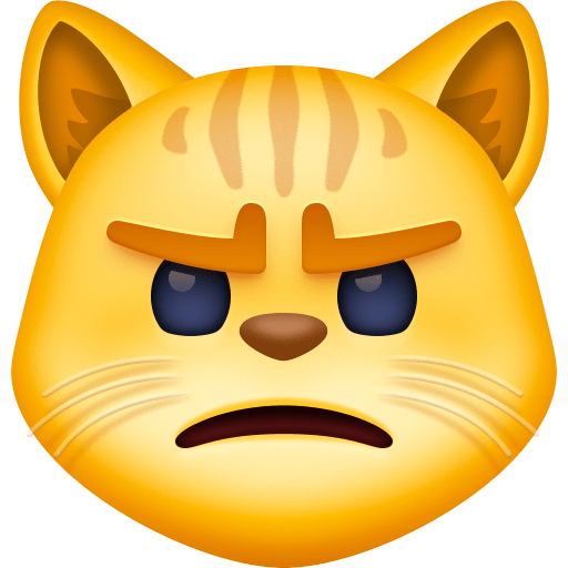 schmollende Katze as rendered by Facebook