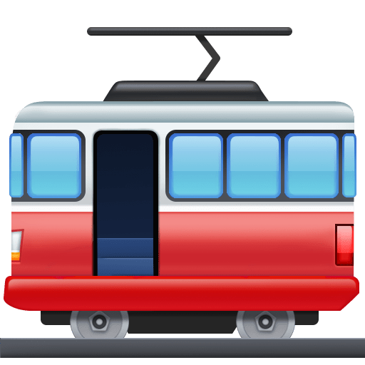 tram car as rendered by Facebook