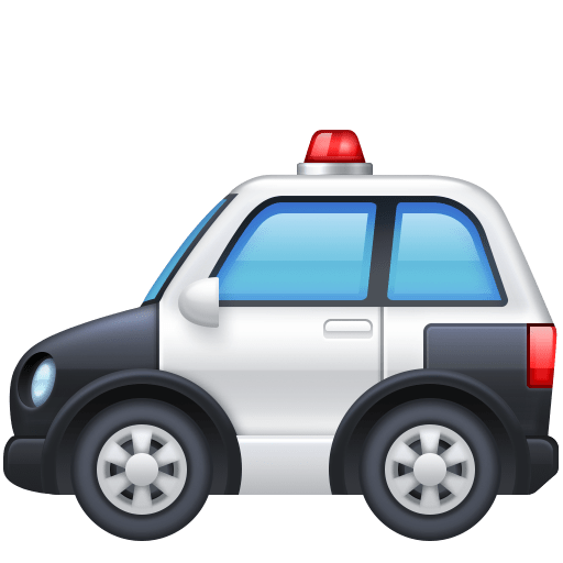 police car as rendered by Facebook