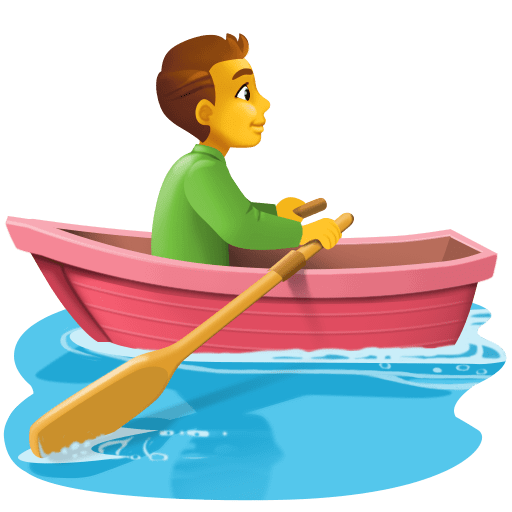 man rowing boat as rendered by Facebook
