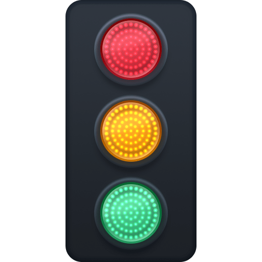 vertical traffic light as rendered by Facebook
