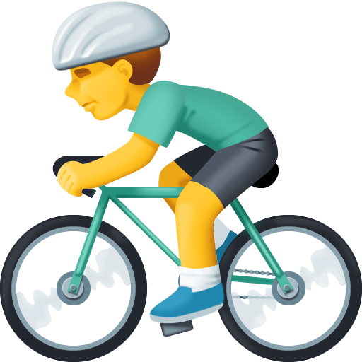 man biking as rendered by Facebook