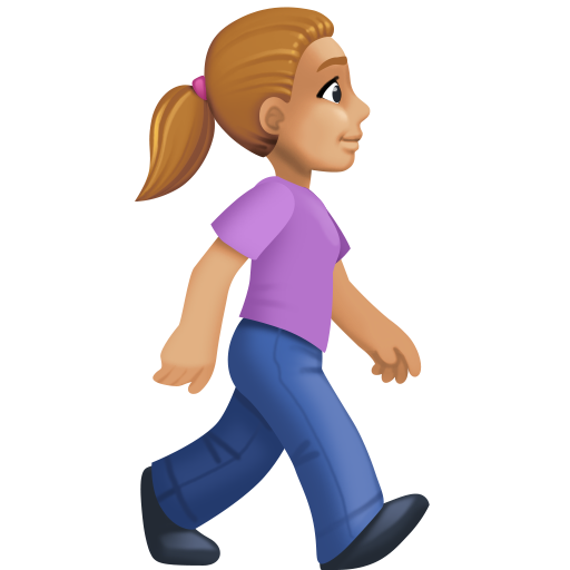 Woman Walking Facing Right: Medium-Light Skin Tone, the design in this release