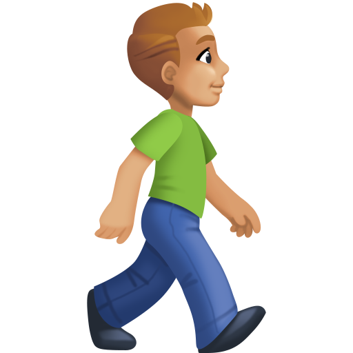 Man Walking Facing Right: Medium-Light Skin Tone, the design in this release