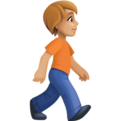 Person Walking Facing Right: Medium-Light Skin Tone, the design in this release
