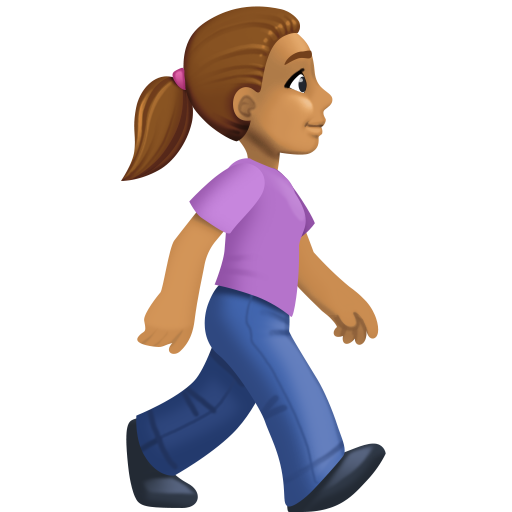 Woman Walking Facing Right: Medium Skin Tone, the design in this release