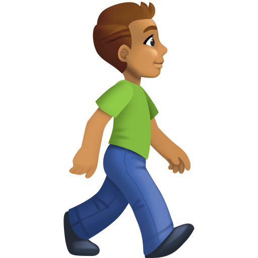 Man Walking Facing Right: Medium Skin Tone, the design in this release
