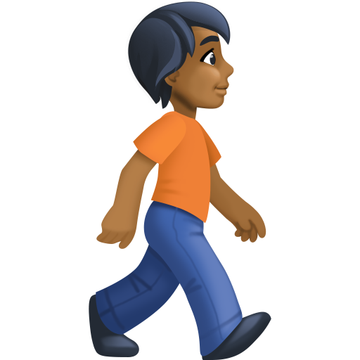 Person Walking Facing Right: Medium-Dark Skin Tone, the design in this release