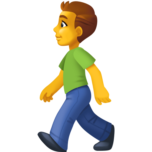 man walking as rendered by Facebook