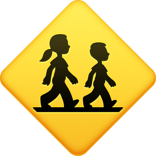 children crossing as rendered by Facebook