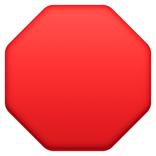 stop sign as rendered by Facebook