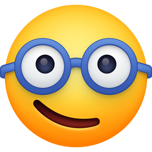 faccina nerd as rendered by Facebook