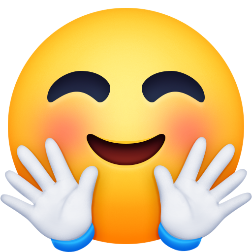 faccina che abbraccia as rendered by Facebook