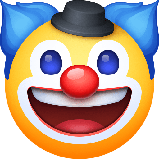 faccina pagliaccio as rendered by Facebook