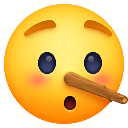 거짓말하는 얼굴 as rendered by Facebook