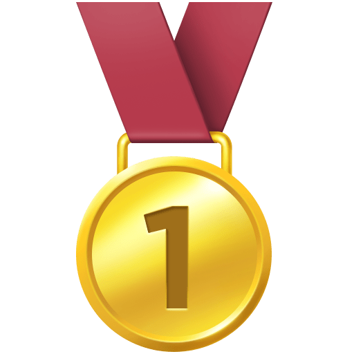 1st place medal as rendered by Facebook