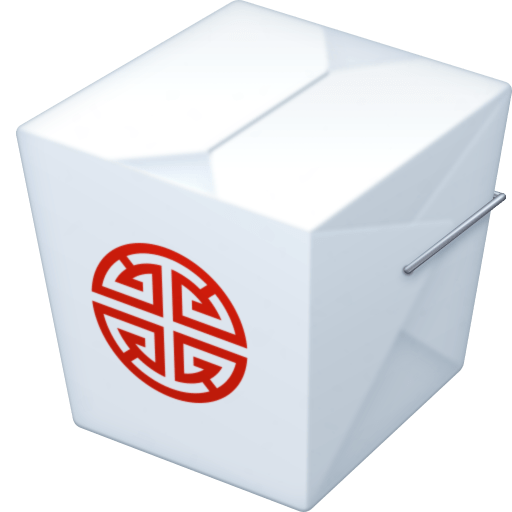 takeout box as rendered by Facebook