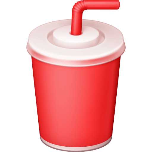 cup with straw as rendered by Facebook