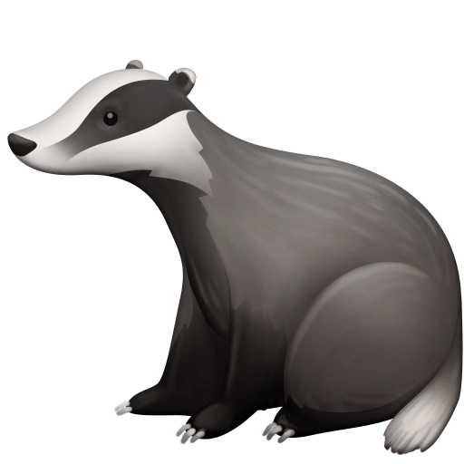 Badger as drawn by Facebook in 16.0