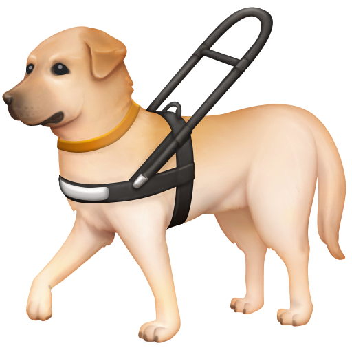 guide dog as rendered by Facebook