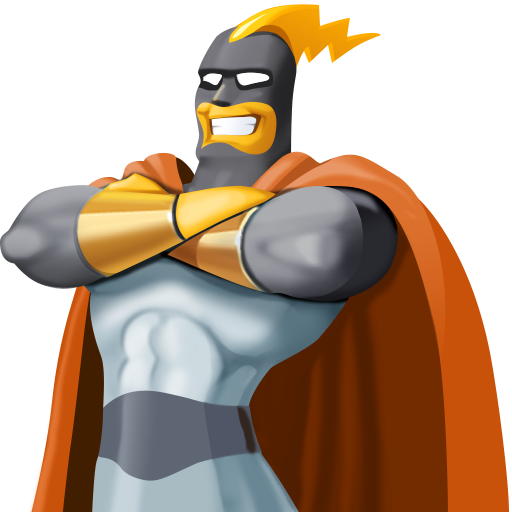 superhero as rendered by Facebook