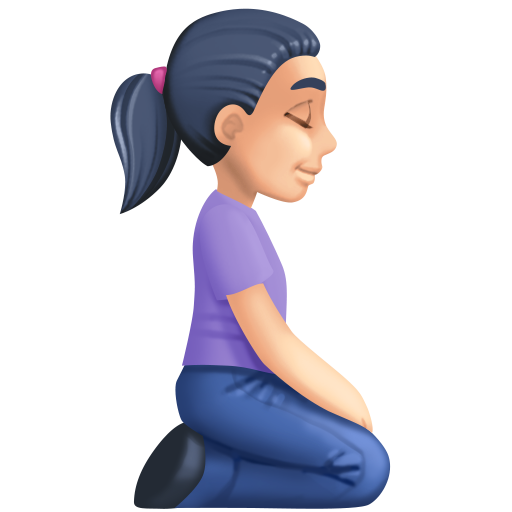 Woman Kneeling Facing Right: Light Skin Tone, the design in this release