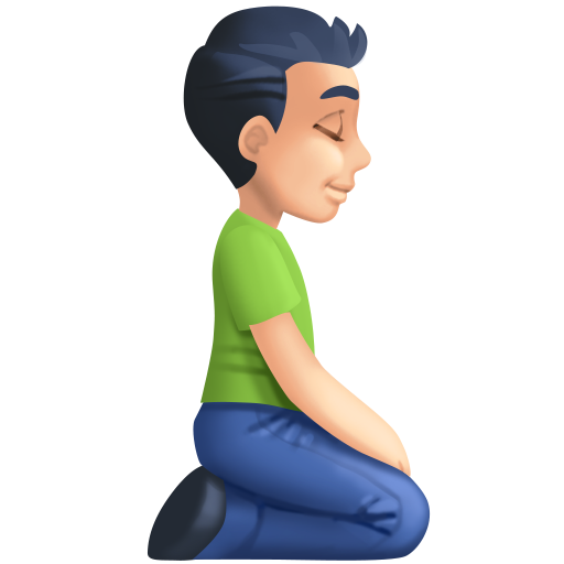 Man Kneeling Facing Right: Light Skin Tone, the design in this release