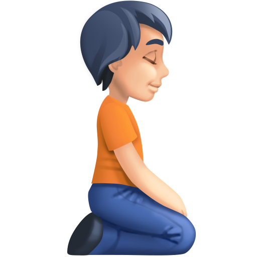 Person Kneeling Facing Right: Light Skin Tone, the design in this release