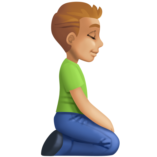 Man Kneeling Facing Right: Medium-Light Skin Tone, the design in this release