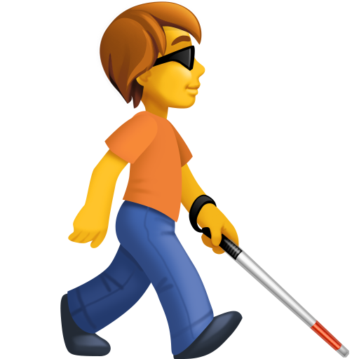 Person with White Cane Facing Right, the design in this release