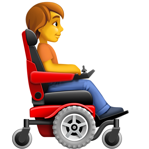 Person in Motorized Wheelchair Facing Right, the design in this release