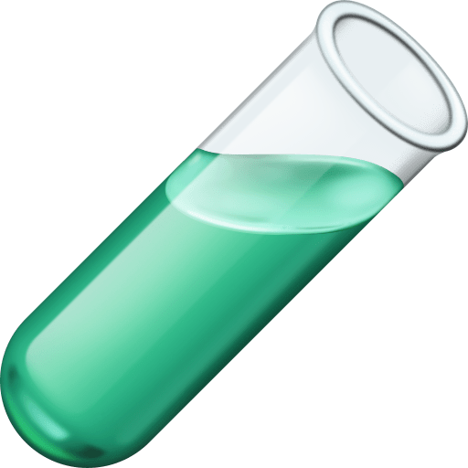 test tube as rendered by Facebook