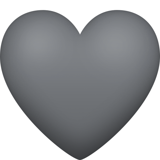 cuore grigio as rendered by Facebook