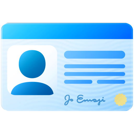 identification card as rendered by Facebook