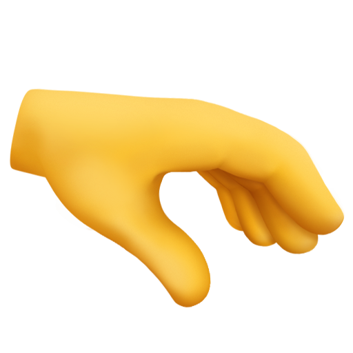 palm down hand as rendered by Facebook